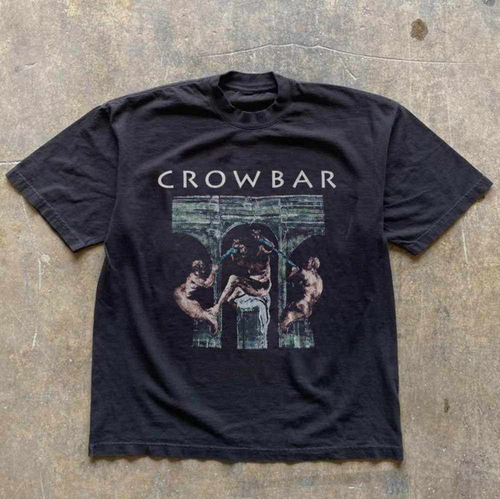 Crowbar Lifesblood Album Artwork Sludge Metal Heavy Rock Black T-Shirt